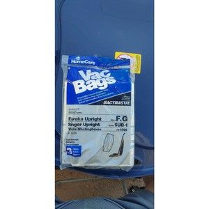 3 Homecare Vac Vacuum bags 3026 Eureka Singer upright F G SUB-1 VIP1020 NOS
